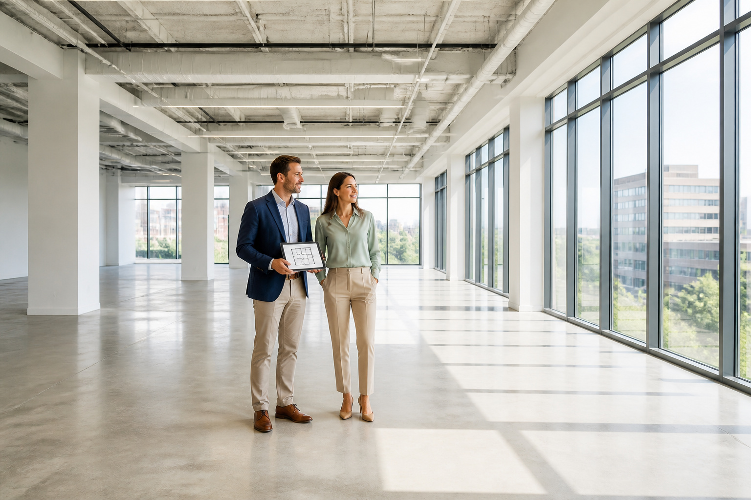 Espace commercial moderne et lumineux