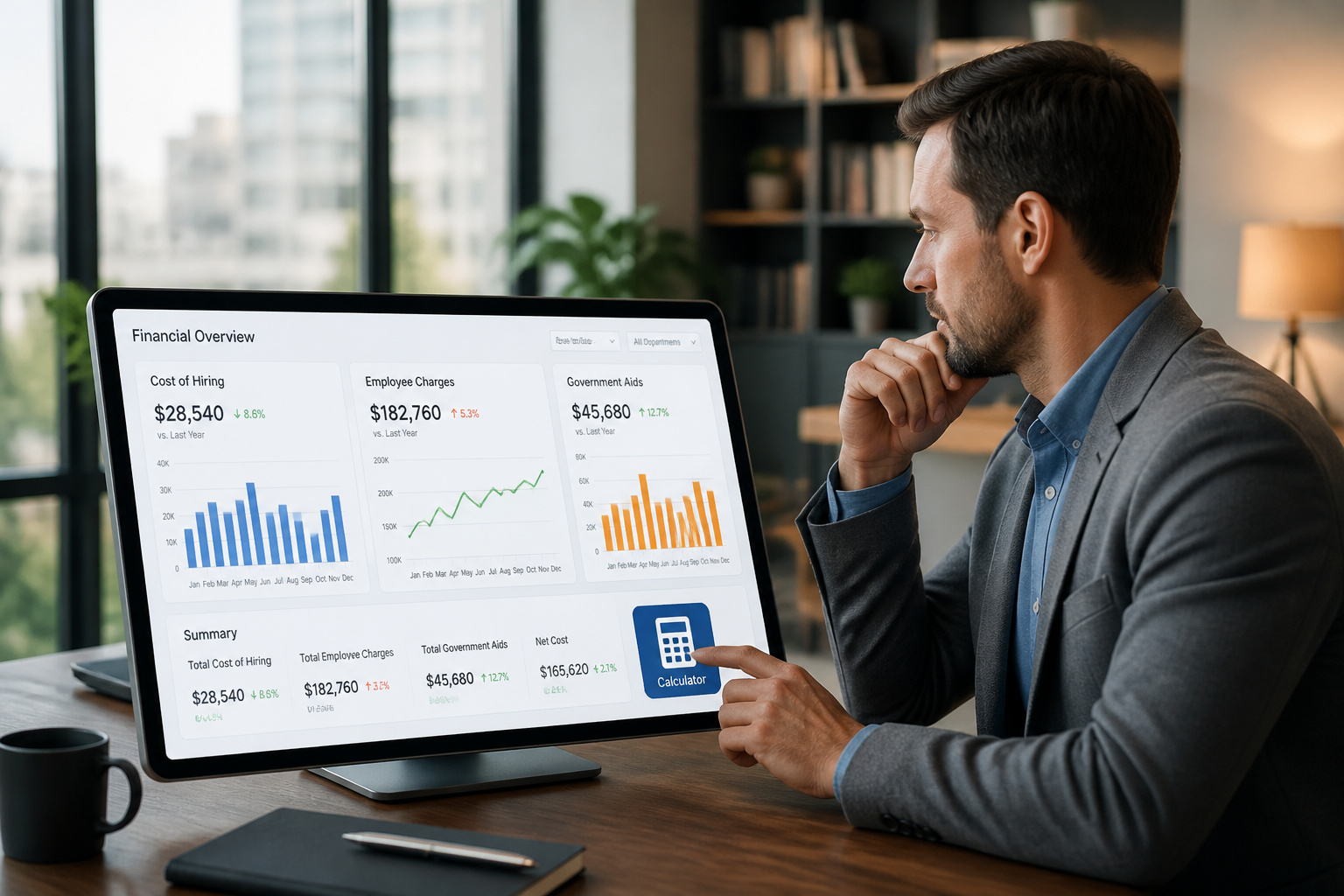 Analyse financiere sur ecran moderne