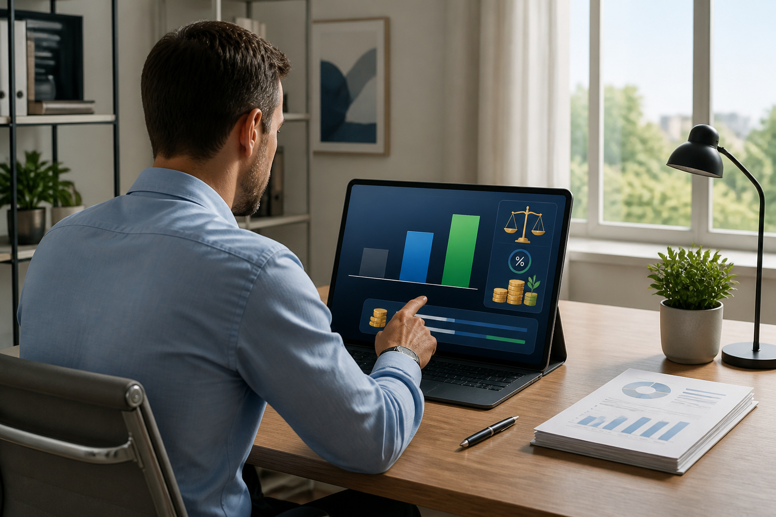Analyse financiere sur tablette
