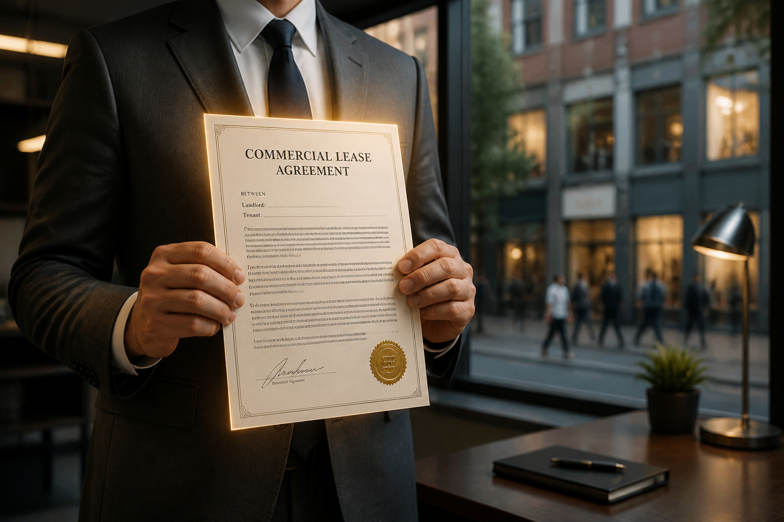 Accord de bail commercial signe