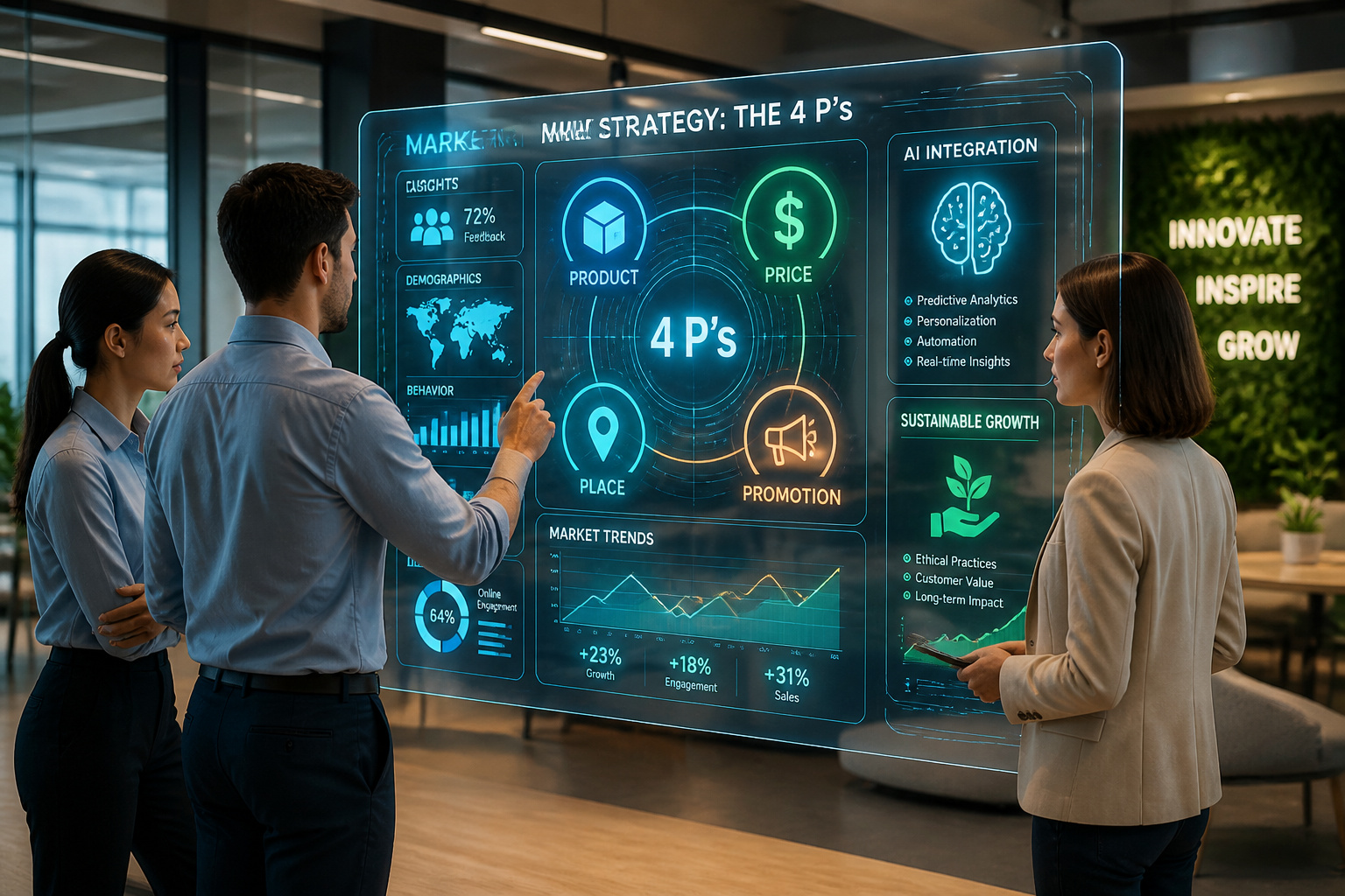 Strategie marketing les 4 p en realite augmentee